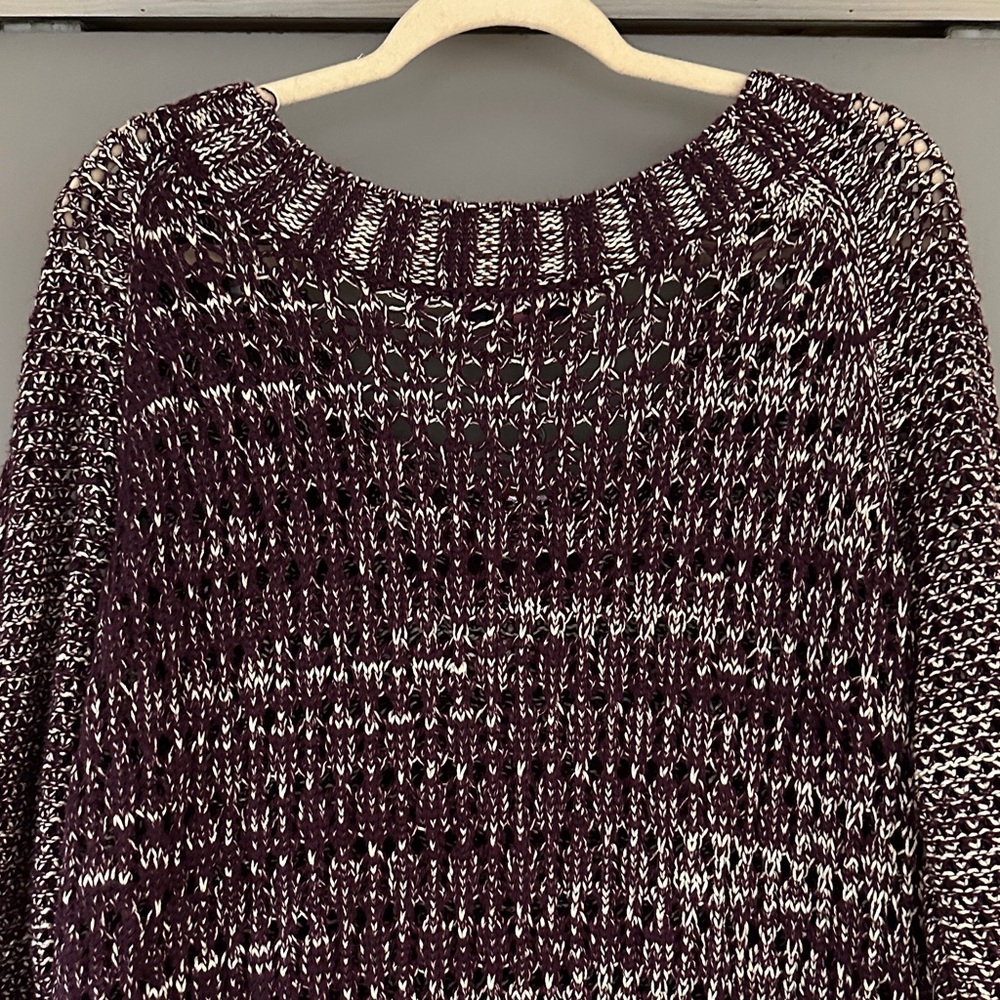 Narciso Rodriguez Marled Knit Sweater – Burgundy & White Textured Pullover | NWT - Picture 8 of 10